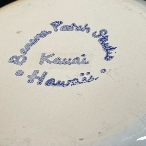 Banana Patch Studio Kauai Hawaii Art Pottery Bowl With Pour Spout  Palm Trees - Picture 10 of 13